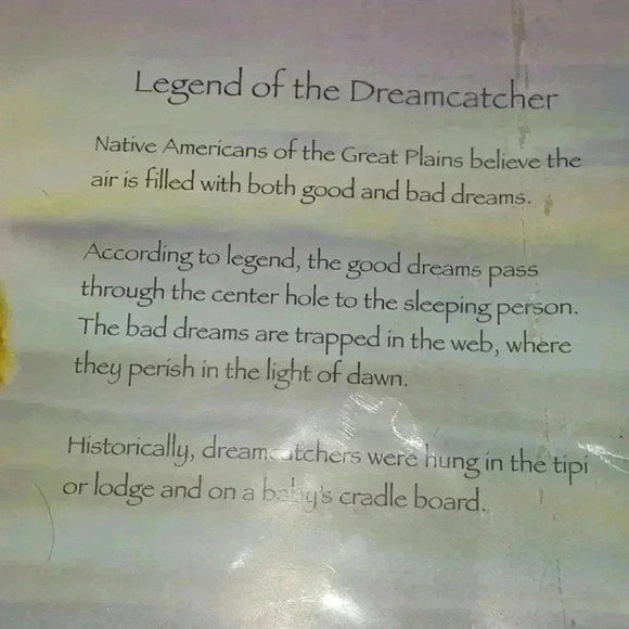 NIP Wind Chime Legend of the Dreamcatcher Dream Catcher w/ Feathers - Brown - Picture 5 of 5